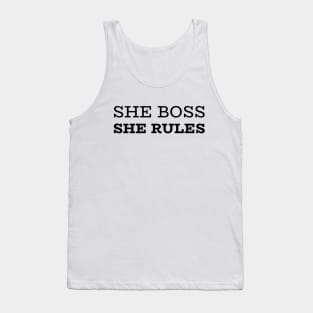 She Boss, She Rules: girls Empowerment Apparel & Accessories Tank Top